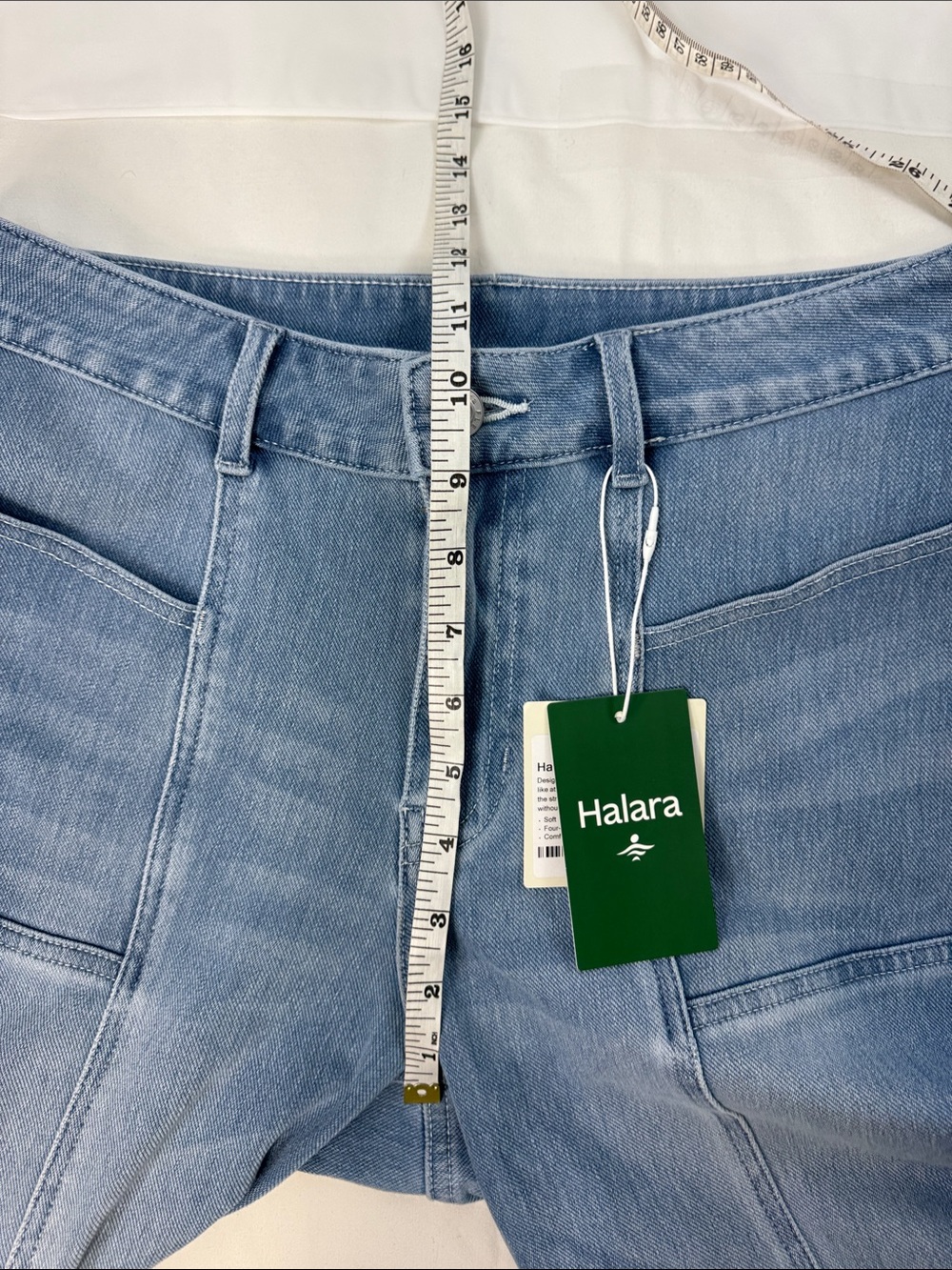 Halara Flex Denim Wide Leg Jeans Medium Stretch High Rise Light Wash - Picture 10 of 13